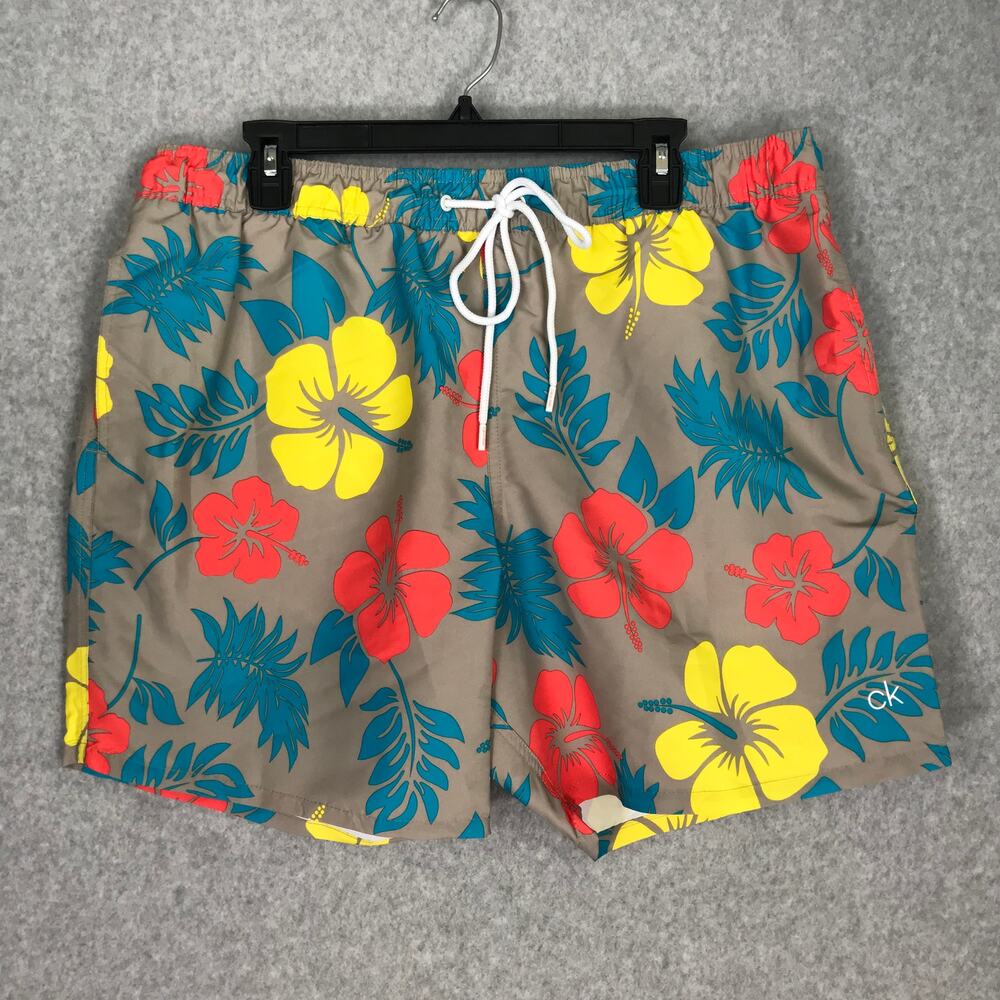 Calvin Klein Swim Trunks Shorts XL Pockets‎ Board Lined UPF Quick Dry Wicking